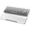 MAMBASNAKE Poggiapolsi per Compact 60% Tastiera, Poggiapolsi per Tastiera in Acrylic - Premier Acrilico Trasparente - Piedi di Gomma Anti-slip- Keyboard Wrist Rest per Office/Gaming/Laptop - Argento