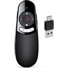 HASACOOL Presentatore USB C, telecomando PowerPoint senza fili, 2.4 GHz, Telecomando di presentazione rosso per Windows 7/8/10/Mac/Linux/Android/PowerPoint