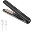 Vmxlso Piastra Portatile Senza Fili, Piastra Capelli Senza Fili, Mini Piastra per Capelli Senza Filo con Temperature 4 Livelli, Batteria 3200mah, Piastra Capelli Senza Filo per Lunghi & Capelli Corti