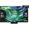 Samsung OLED TV 55" QE55S90DAEXZT, OLED HDR+, Upscaling AI 4K, Processore NQ4 AI GEN2, Motion Xcelerator 144Hz, Design LaserSLim, DVBT-2, Q-Symphony & Dolby Atmos, Black 2024