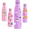 Vikastar Borraccia Termica, 500ml senza BPA, Thermos per Bevande Calde, a Prova di Perdite, Borraccia Bambini, Acciaio Inox per Scuola, Sport, Palestra, Ciclismo, Viola-Orso