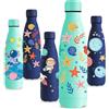 Vikastar Borraccia Termica, 500ml senza BPA, Thermos per Bevande Calde, a Prova di Perdite, Borraccia Bambini, Acciaio Inox per Scuola, Sport, Palestra, Ciclismo, Verde-Stella Marina