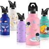 Vikastar Vikaster Borraccia Termica con Cannuccia, Borraccia Termica Bambini in Acciaio Inox, 350ml, Senza BPA, 12H Caldo/24 Freddo, Adatto a Ragazza, Ragazzo, Scuola, Parco Giochi, Parco Divertimenti