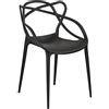 Totò Piccinni Sedia INFINITY Impilabile Design Moderno in Polipropilene (Nero, 1 Pz)