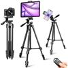 Lusweimi Treppiede per iPhone, treppiede per fotocamera da 60 pollici per iPad, treppiede Lusweimi con treppiede 2 in 1 per cellulare, iPad, fotocamera, treppiede con borsa da trasporto per viaggio/fotografia