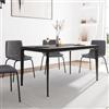 DEGHI Tavolo da pranzo 140x80 cm in gres porcellanto nero - Springfield