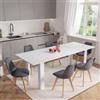 DEGHI Tavolo allungabile 180-230x90 cm bianco - Asher