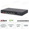 Dahua SMG1009XP - Switch Unmanaged Desktop - 9 porte - 8 PoE + 1 SFP+ 10 Gbps - Dahua