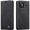 Phernykas Cover per iPhone 12 mini, Flip Libro in Pelle Premium, Wallet Case con Porta Carte, Portafoglio Case Chiusura Magnetica, [Carta Fessura][Antiurtoo][Cavalletto] Custodia per mini 12, Nero