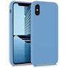 kwmobile Cover per Apple iPhone X Custodia - Back Case per Smartphone in Silicone TPU - Protezione Gommata - blu vintage
