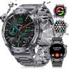 SUNKTA Orologio da uomo militare con funzione telefonica, 1,43 pollici, AMOLED/460 mAh, grande batteria, 120 +, modalità sportive, tracker di attività con frequenza cardiaca/SpO2/monitor/contapassi,