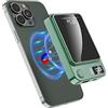 DETENG Power Bank 10000mAh, Wireless Magnetico PowerBank PD 22.5 W Ricarica Rapida Caricabatterie Portatile con Display LED USB-C Pacco Batteria Compatibile per iPhone 12/13/14/15/Pro/Mini/Pro Max (Verde)