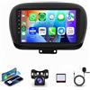 VECHTEL 2G+64G Autoradio Android 13 per FIAT 500X 2014 2015 2016 2017 2018 2019 2020, 9 HD Schermo Tactile Stereo Auto co Carplay Android Auto senza Fili GPS Wi-Fi USB Bluetooth Radio FM RDS Retrocamera