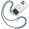 TBOC Cordino Catenella Laccio Strap Porta Cover [Blu] con Toppa di Fissaggio [Nero] per Telefono Cellulare da Collo - Tracolla Catenina con cordini Accessori Telefoni Universale Laccetti