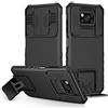 LXHGrowH Cover per Xiaomi Poco X3 NFC/Poco X3 Pro, Custodia 2in1 Dual Layer Ibrida 360 Gradi Full Body Antiurto Protettiva, Bumper e Rigida PC Armor Proteggi caso con Scorrevole Protezione Fotocamera, Nero
