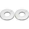 HIFROM Copri tubo con flangia a parete cromata, coperchio per tubo di scarico, in acciaio inox, per tubo di diametro, 2 collari per tubi per radiatori, nastro (50 mm)