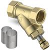 FERPRO FERDOM FERDOM FD432 FAST Filtro Y Magnetico 3/4 Per Riscaldamento Centrale, Pompe Di Calore e Acqua. Con Filtro Di Sporco. Corpo Ottone. Magnete 6000Gs-Maglia 500μm. Maglia A Rete Extra. Montaggio Fai Da Te
