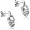 Orovi Orecchini Donna Pavè di Diamanti in Oro Bianco con Diamanti Taglio Brillante Ct 0.24 Oro 9 Kt / 375