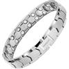 Apocalyptic-K ® Braccialetti magnetici da uomo, Bracciale magnetico in titanio, ultra resistenti, in puro titanio (leggerezza), eliminano l'elettricità statica (Bracciale in argento)