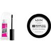 NYX Professional Makeup High Definition Finishing Powder, Cipria in Polvere Compatta, Opacizzante & The Brow Glue, Gel Trasparente per Sopracciglia Effetto Laminazione
