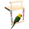 Husalsea Giocattoli per uccelli per pappagalli e pappagallini - Set di scale e altalene in legno, palestra per pappagalli, altalena per animali, regali per criceti e polli