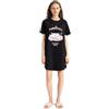 DeFacto Camicia da notte lunga da donna - pigiama da donna a maniche corte in cotone