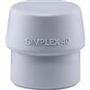 HALDER 3203.040 - Boca de recambio TPE dureza media gris Simplex Ø 40 mm