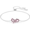 Swarovski Braccialetto Lifelong Bow, Fiocco, Rosa, Placcato rodio