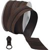 JYC CREATIVE Cerniera impermeabile da 2 metri + 3 cursori per cucire, cerniera per abbigliamento, cerniera in neoprene, cerniera impermeabile, colore: marrone, 2 m