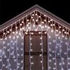 Brightium Catena di luci piatte a ghiacciolo, 15 m x 0,6 m, batteria 3 AA, luce bianca fredda, IP44, adatta per interni ed esterni, ideale per decorazioni festive.