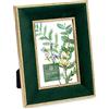 Isaac Jacobs - Cornice portafoto in velluto verde con doppio bordo in oro metallizzato, orizzontale e verticale, per tavolo e parete, per casa e ufficio (4x6, verde con oro)