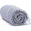 Americanflat Coperta per divano, 100% cotone, 127 x 150 cm, neutra, leggera, accogliente, morbida, per letto, divano o sedia, per interni ed esterni, motivo a doppio diamante, blu navy e bianco