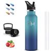 Grsta Borraccia Termica, Borraccia 500 ml, Senza BPA, Borraccia con Cannuccia, Senza Perdite, Borraccia Acciaio Inox, Borraccia Metallo, Doble Aislamiento, Borracce Termiche per Scuole, Uffici, Campeggio
