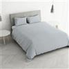 Italian Bed Linen Set Copripiumino Matrimoniale Cotone Printed colors, lavorato in Italia - Parure Copri Piumino - Sacco Piumone 250x200 cm con Patella Interna e Federe Cuscino, floyd acqua, Matrimoniale