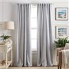 Martha Stewart Coppia di tende oscuranti per finestra, con tasca per asta/linguetta posteriore, 213,4 cm, bianco/indaco