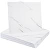 QUARKZMAN 15pz Piastrelle in Marmo Adesive, Pannello Murale Impermeabile per Retrocucina, 12x12 Piastrelle Adesive in PVC per Doccia per Bagno, Cucina, Soggiorno, Design Bianco Elegante