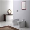 Kiamami Valentina - Sanitari Bagno A Terra | Design Moderno | Scarico Traslato | Set WC e Bidet | Ceramica Bianco A Terra