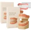 Generic Dentiera premium, set di protesi in silicone morbido, kit di riparazione per protesi per uomini e donne, kit di protesi superiore e inferiore, vestibilità comoda (2 set)