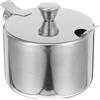 Garneck 1 Set Zuccheriera in Acciaio Inox Contenitore Per Lo Zucchero Di Canna Contenitore Di Burro Chiarificato Contenitore Per Spezie Con Cucchiaio Silver Acciaio Inossidabile
