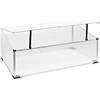 Wiltec Mini serra in policarbonato trasparente e alluminio 100x60x40cm, tetto apribile