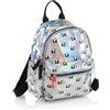 Back2Fun Mochila Mini 2 Comp. Holografica B2f, Zaino Unisex-Bambini e Ragazzi, Argento, 195 x 95 x 265 mm