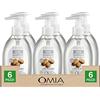 Omia Laboratoires Sapone Non Sapone Detergente Mani e Viso Biologico con Olio di Argan per Pelle Secca e Irritabile Azione Delicata e Protettiva Certificato ICEA Eco Bio Cosmesi - 6 Flaconi da 300ml