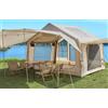 DanCoom Tenda gonfiabile per 6 - 8 persone, per campeggio, 96,8 m², grande tenda da campeggio con teloni, impermeabile 3000 mm, facile installazione