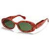SOJOS Occhiali da sole polarizzati retrò ovali donna uomo vintage struttura in plastica riciclata ecologica, luce solare, Tartaruga gialla/verde, s