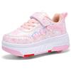 Hearda Scarpe con Rotelle Bambina, 2 in 1 Scarpe con Rotelle Bambino, Sportive Scarpe da Skateboard con 4 Rotelle a Scomparsa Sneakers da Ginnastica da Pattini Unisex Bambini