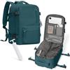 suradar Zaino Sottovuoto Viaggio, Zaino Ryanair 40x20x25 Con Pompa Sottovuoto Travel Trunki Bagaglio a Mano 40x20x25 Ryanair Aereo Zaini 14 Pollici Porta PC Blu pavone