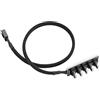Bewinner Hub ventola PC, cavo intrecciato adattatore splitter ventola CPU PWM a 4 porte PC a 4 pin, 1 hub ventola femmina a 5 maschio progettato per gli appassionati con necessità di