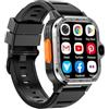 Rainbuvvy Smart Watch 4G LTE SP9832E 4 GB + 64 GB 8.0 MP Dual Camera Android 8.1 Smartwatch USB trasferimento file WiFi GPS orologio fitness da uomo (Argento, 2GB+16GB)