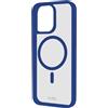 SBS Mag Frame Case - Cover MagSafe per iPhone 16 Pro - Flessibile e Resistente, Protezione Antiurto e Antigraffio, Protezione Fotocamere, Materiale TPU, Design Slim, Trasparente e Blu