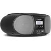 TechniSat DIGITRADIO 1990 - Stereo con radio DAB+/FM e lettore CD (streaming audio Bluetooth, presa per le cuffie, USB, AUX in, funzione di ricarica, orologio, potenza in uscita 2 x 1,5 watt ), nero